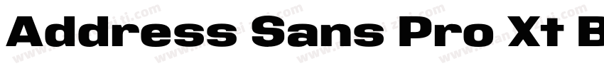Address Sans Pro Xt Black字体转换